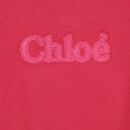 T-shirt with embroidered logo CHLOE for GIRL