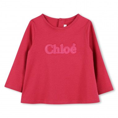 T-shirt con logo ricamato CHLOE Per BAMBINA