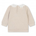 Sweat-shirt avec logo brodé CHLOE pour FILLE