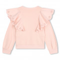 Sweat-shirt molleton à volants CHLOE pour FILLE