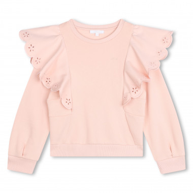 Fleece sweatshirt met volanten CHLOE Voor