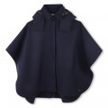 Manteau cape boutonné en laine CHLOE pour FILLE