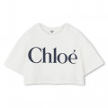 Cropped Fit T-Shirt mit Logo CHLOE Für MÄDCHEN