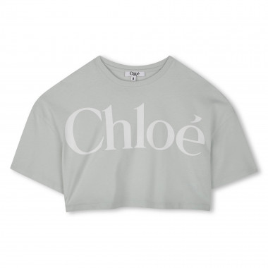 Camiseta corta con logo grande CHLOE para NIÑA