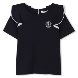 Top avec galons contrastés