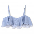 Maillot 2 pièces rayé à volant CHLOE pour FILLE