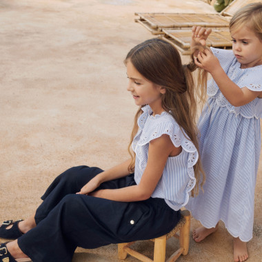 Chanclas de cuero con hebilla CHLOE para NIÑA