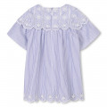 Gestreiftes, besticktes Kleid CHLOE Für MÄDCHEN