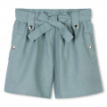 Leinenshorts mit Gürtel CHLOE Für MÄDCHEN