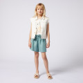 Leinenshorts mit Gürtel CHLOE Für MÄDCHEN