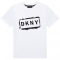 T-shirt van bio katoenjersey DKNY Voor