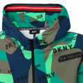 Hooded cotton cardigan DKNY for BOY