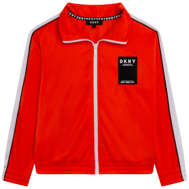 Satin-effect zip-up cardigan DKNY for BOY