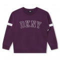 Felpa in cotone logo ricamato DKNY Per RAGAZZO