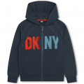 Fleece sweatshirt met rits DKNY Voor