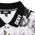 Printed polo with logo collar DKNY for BOY