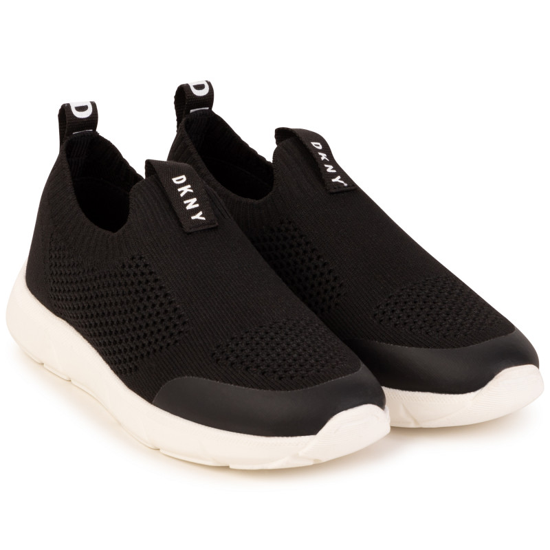 DKNY Knit sock trainers boy black Kids around