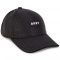 Gorra de satén estampada DKNY para NIÑA