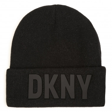 Knitted hat with logo DKNY for GIRL