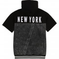 Robe à capuche avec denim DKNY pour FILLE