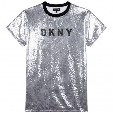 Kleid mit Silberpailletten DKNY Für MÄDCHEN