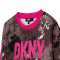 Robe en molleton avec imprimé DKNY pour FILLE