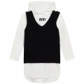 Robe 2-en-1 à capuche DKNY pour FILLE