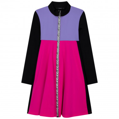 Robe zippée tricolore DKNY pour FILLE