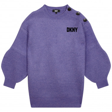 Abito in maglia con bottoni DKNY Per BAMBINA