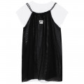 2-in-1 cotton and mesh dress DKNY for GIRL