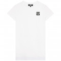 Vestito t-shirt bimateriale DKNY Per BAMBINA