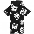 Robe manches courtes à capuche DKNY pour FILLE