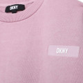 Abito dritto cotone con logo DKNY Per BAMBINA