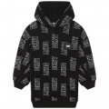 Robe sweat-shirt en coton DKNY pour FILLE