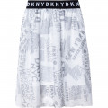 Gonna in rete con stampa DKNY Per BAMBINA
