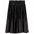 Latex-feel pleated skirt DKNY for GIRL