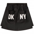 Jupe courte évasée avec poches DKNY pour FILLE