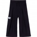 Wide leg trousers with badge DKNY for GIRL