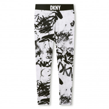Tweekleurige legging met print DKNY Voor