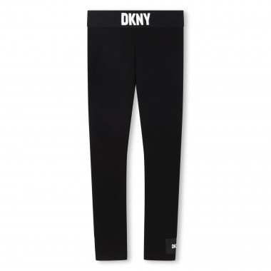Leggings tinta unita in cotone DKNY Per BAMBINA