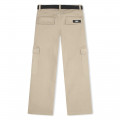 Cotton twill trousers DKNY for GIRL