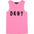 Canotta con dettagli in mesh DKNY Per BAMBINA