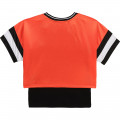 T-shirt + top in jersey lucido DKNY Per BAMBINA