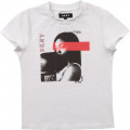 T-shirt in jersey di cotone DKNY Per BAMBINA