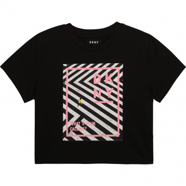 T-shirt in jersey di cotone DKNY Per BAMBINA