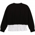 Felpa in popeline con volant DKNY Per BAMBINA