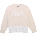 Sweatshirt with poplin frill DKNY for GIRL