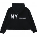 Cardigan à capuche en molleton DKNY pour FILLE