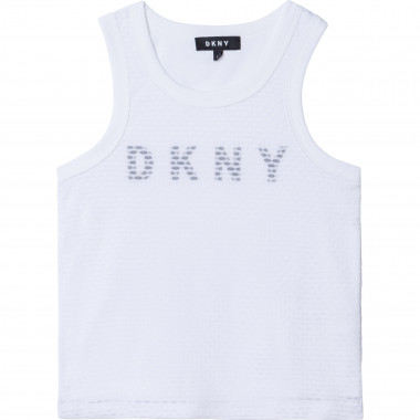 Camiseta de malla con el logo DKNY para NIÑA
