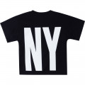 Organic cotton logo T-shirt DKNY for GIRL
